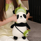 Peluche Panda Mignonne à Capuche Avocat et Sac