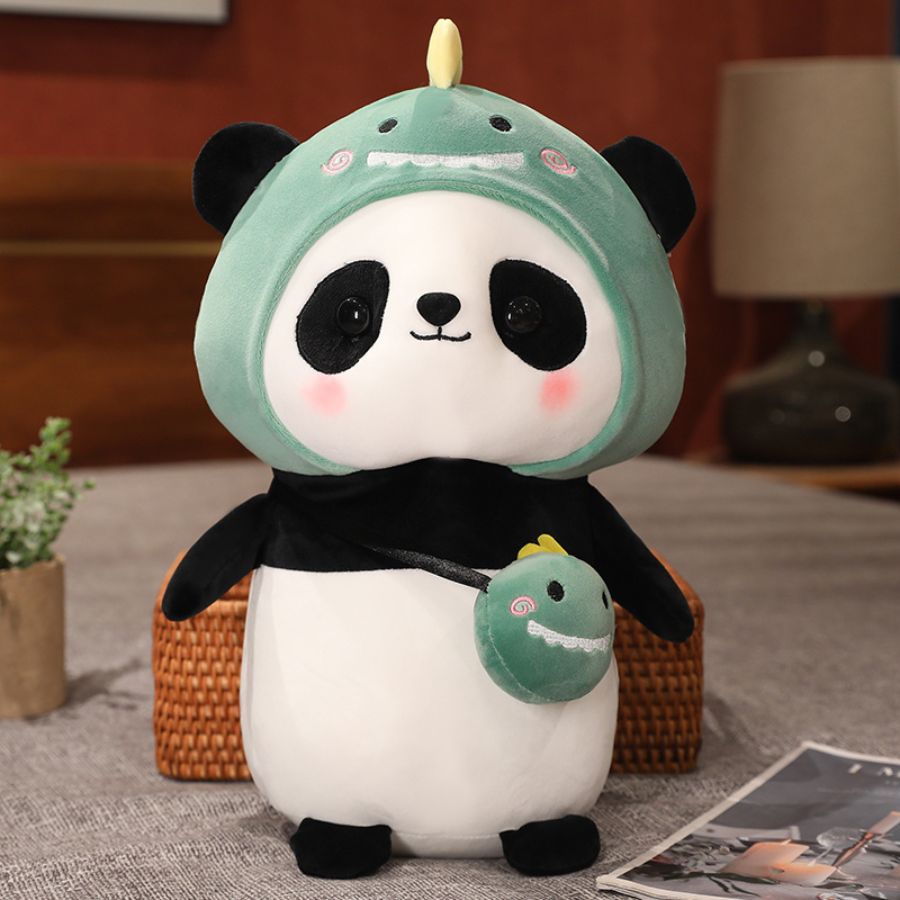 Peluche Panda Mignonne à Capuche Avocat et Sac