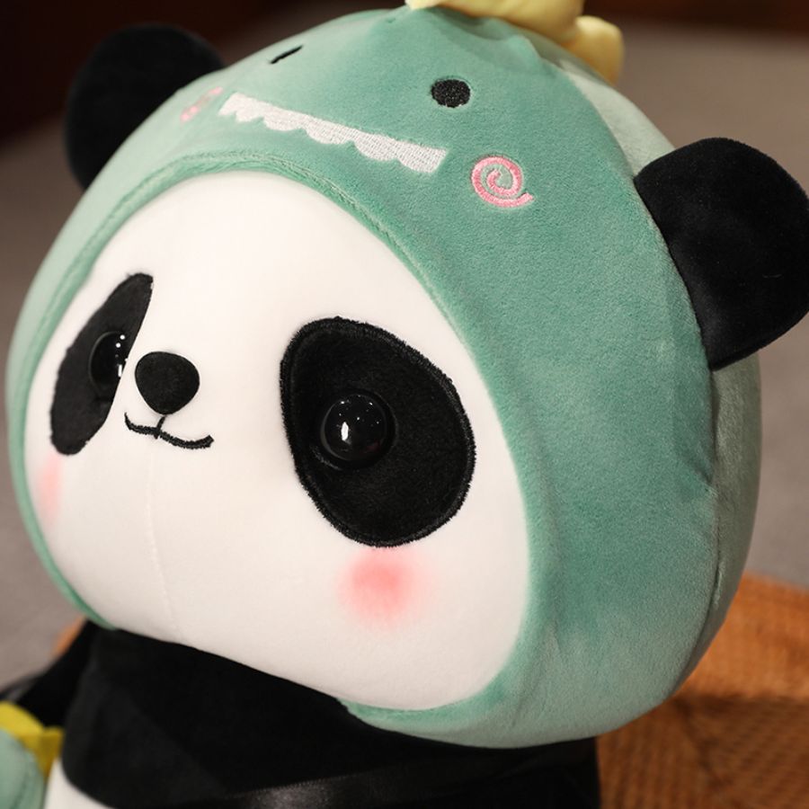 Peluche Panda Mignonne à Capuche Avocat et Sac