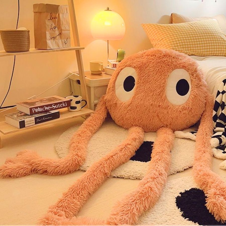 Peluche Verte Menthe à Grands Yeux et Longs Bras