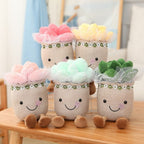 Peluche Succulente Souriante en Pot avec Pieds