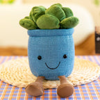 Peluche Succulente Kawaii avec Visage Souriant et Pieds