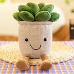 Peluche Succulente Kawaii avec Visage Souriant et Pieds