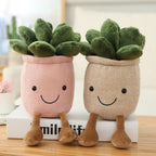 Peluche Succulente Kawaii avec Visage Souriant et Pieds