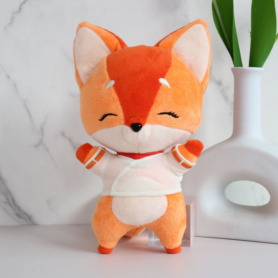 Peluche Renard Orange Souriant en Kimono
