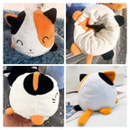 Peluche Réversible Chat Tricolore à Deux Émotions