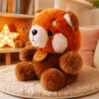Peluche Panda Roux Assise Orange et Marron