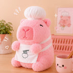 Peluche Capybara Rose Pâle Chef au Ramen