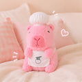 Peluche Capybara Rose Pâle Chef au Ramen