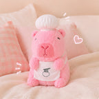Peluche Capybara Rose Pâle Chef au Ramen