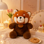 Peluche Panda Roux Assise Orange et Marron
