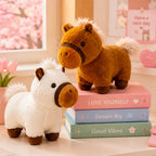 Cheval en Peluche Mignon à Crinière Moelleuse