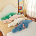 Grande Peluche Dragon Bleue aux Ailes Roses Brillantes