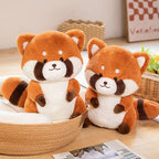 Peluche de Panda Roux Douce Orange à Détails Blancs