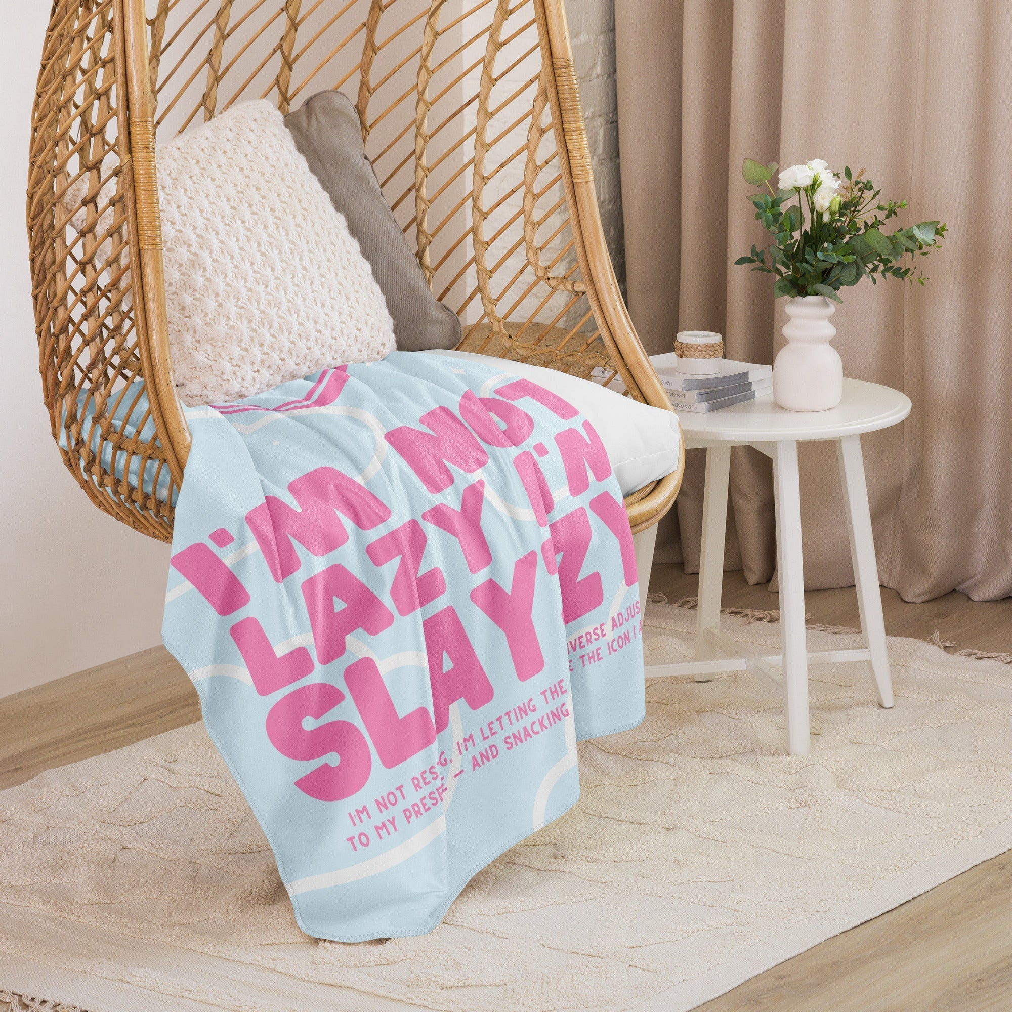 Couverture Polaire Rose et Bleu Rebecca « Slayzy »
