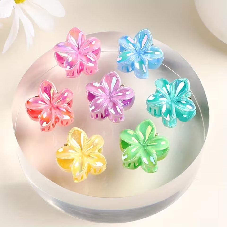 Pinces à Cheveux Fleurs Opaques par Paire