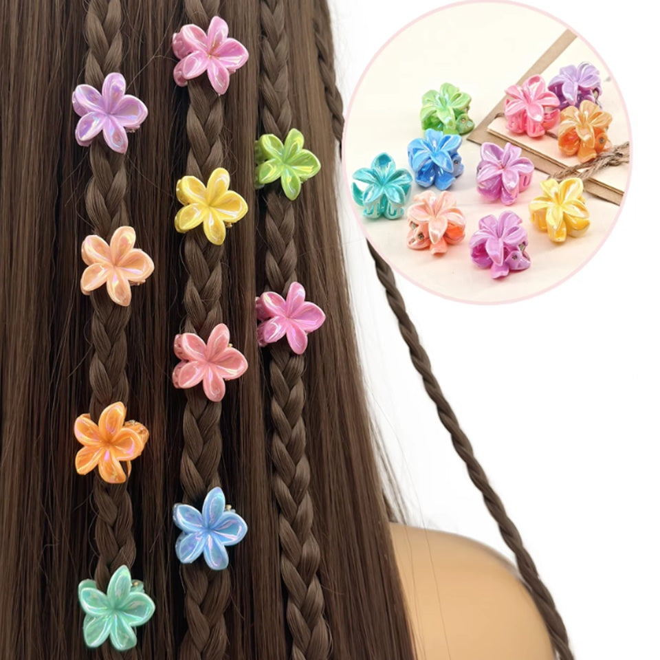 Pinces à Cheveux Fleurs Opaques par Paire