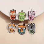 Pin's Bubble Tea Kawaii aux Animaux