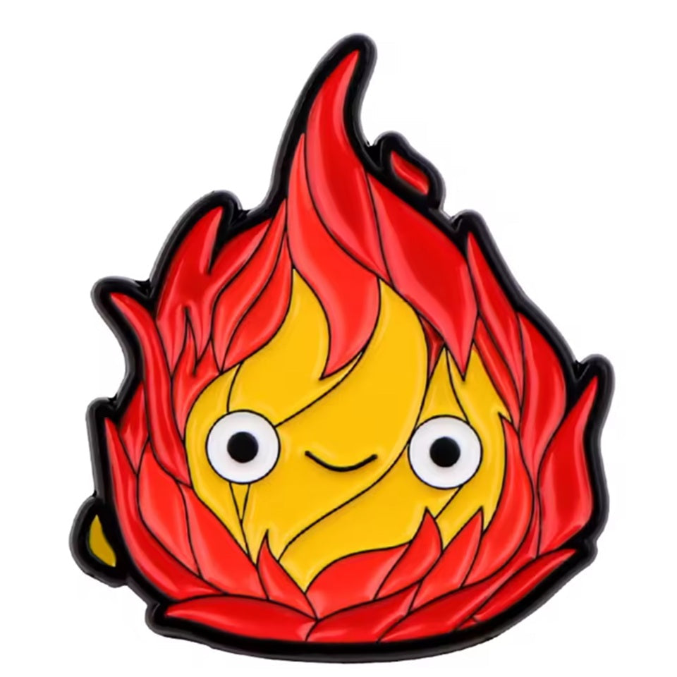 Pin's Calcifer Doré Émaillé