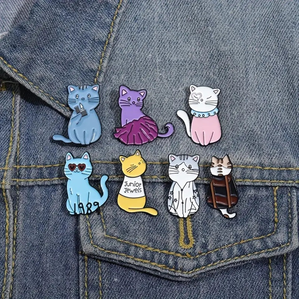 Pin's Chat Coloré Brillant