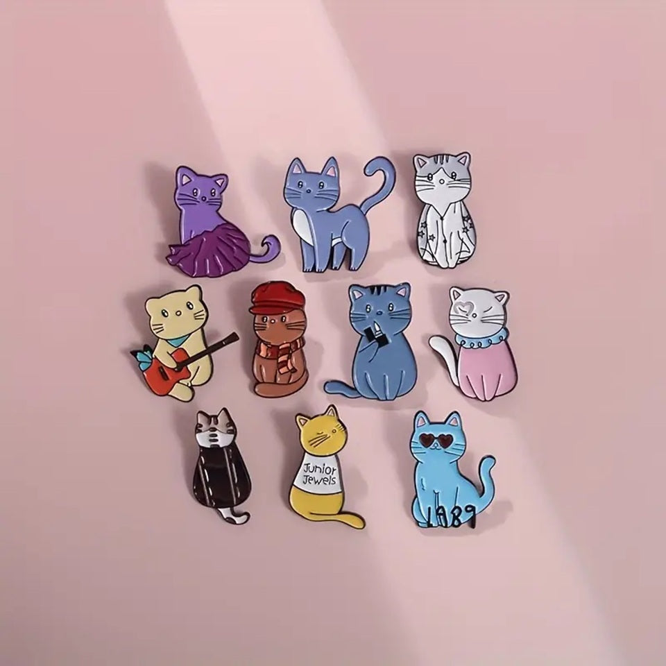 Pin's Chat Coloré Brillant
