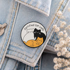 Pin's en Émail Rond 'Certified Cat Lady' aux Chats Mignons