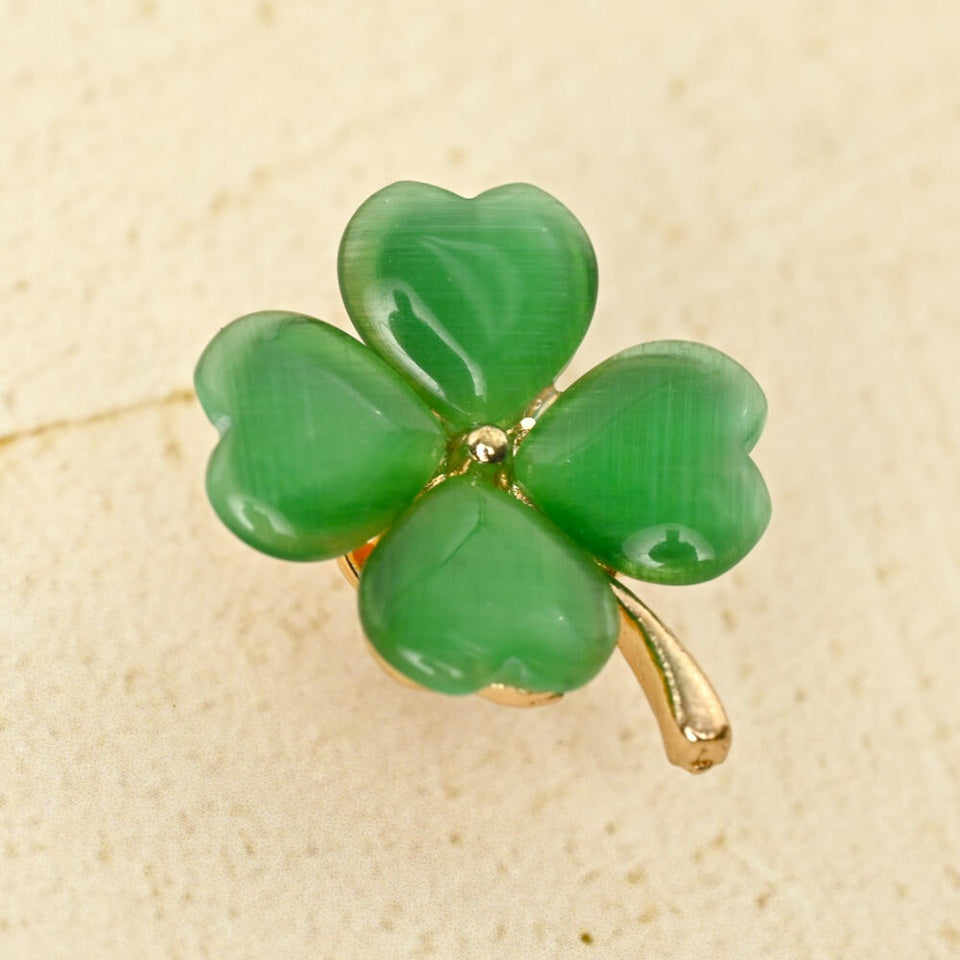 Pin's Trèfle à quatre Feuilles porte-bonheur
