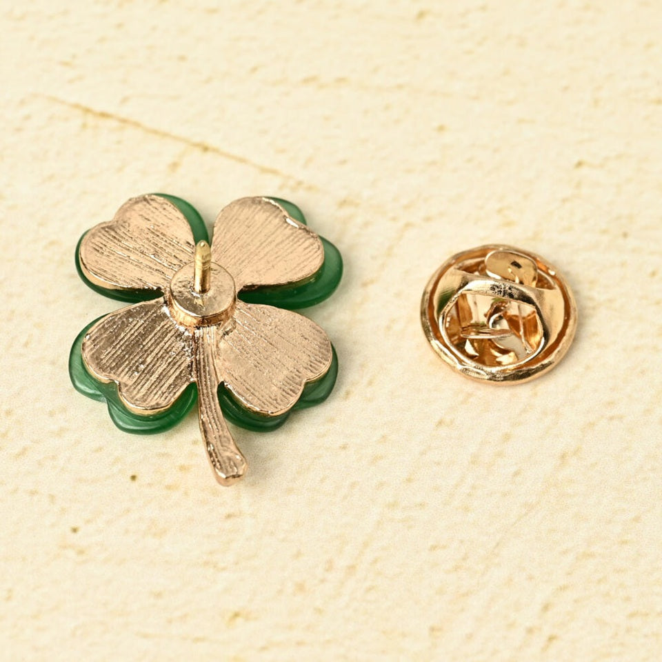 Pin's Trèfle à quatre Feuilles porte-bonheur