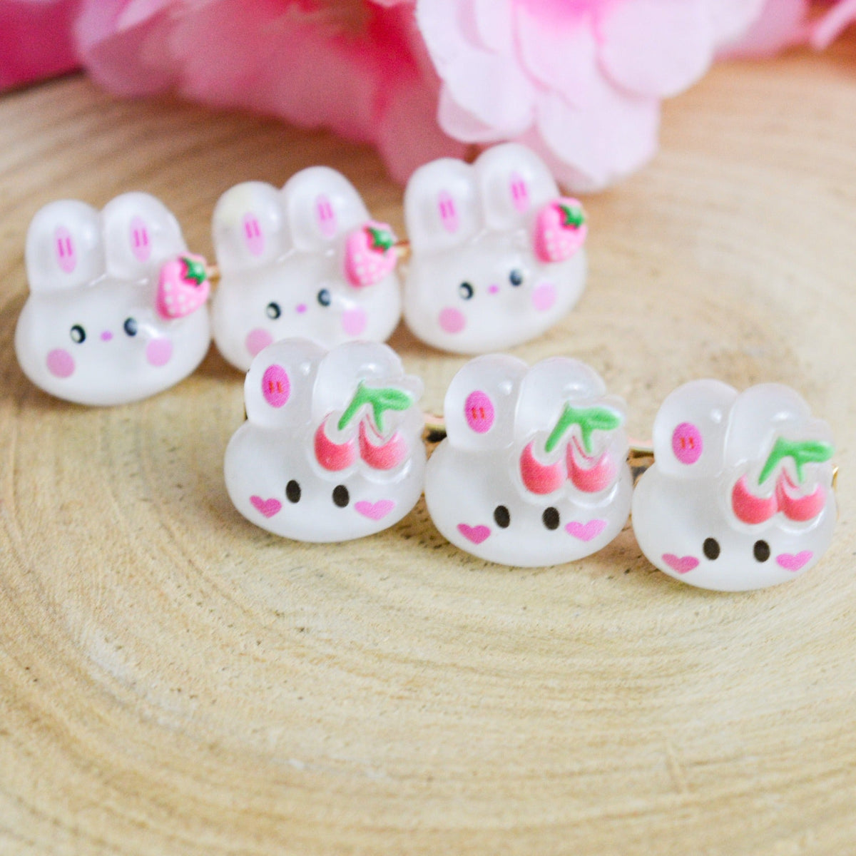 Pince à Cheveux Motif Lapins