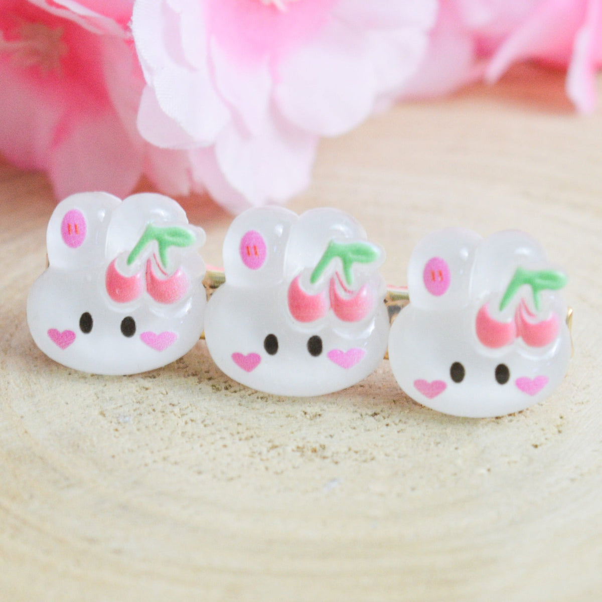 Pince à Cheveux Motif Lapins