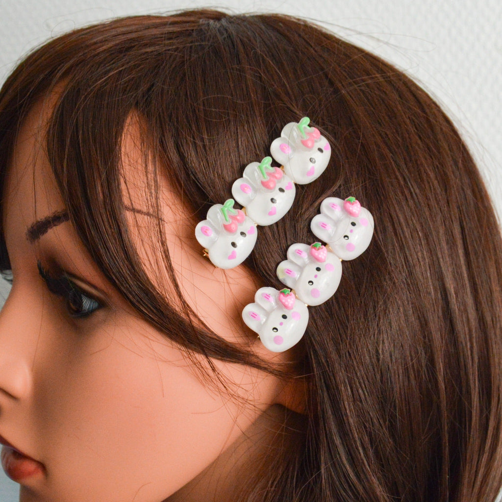 Pince à Cheveux Motif Lapins
