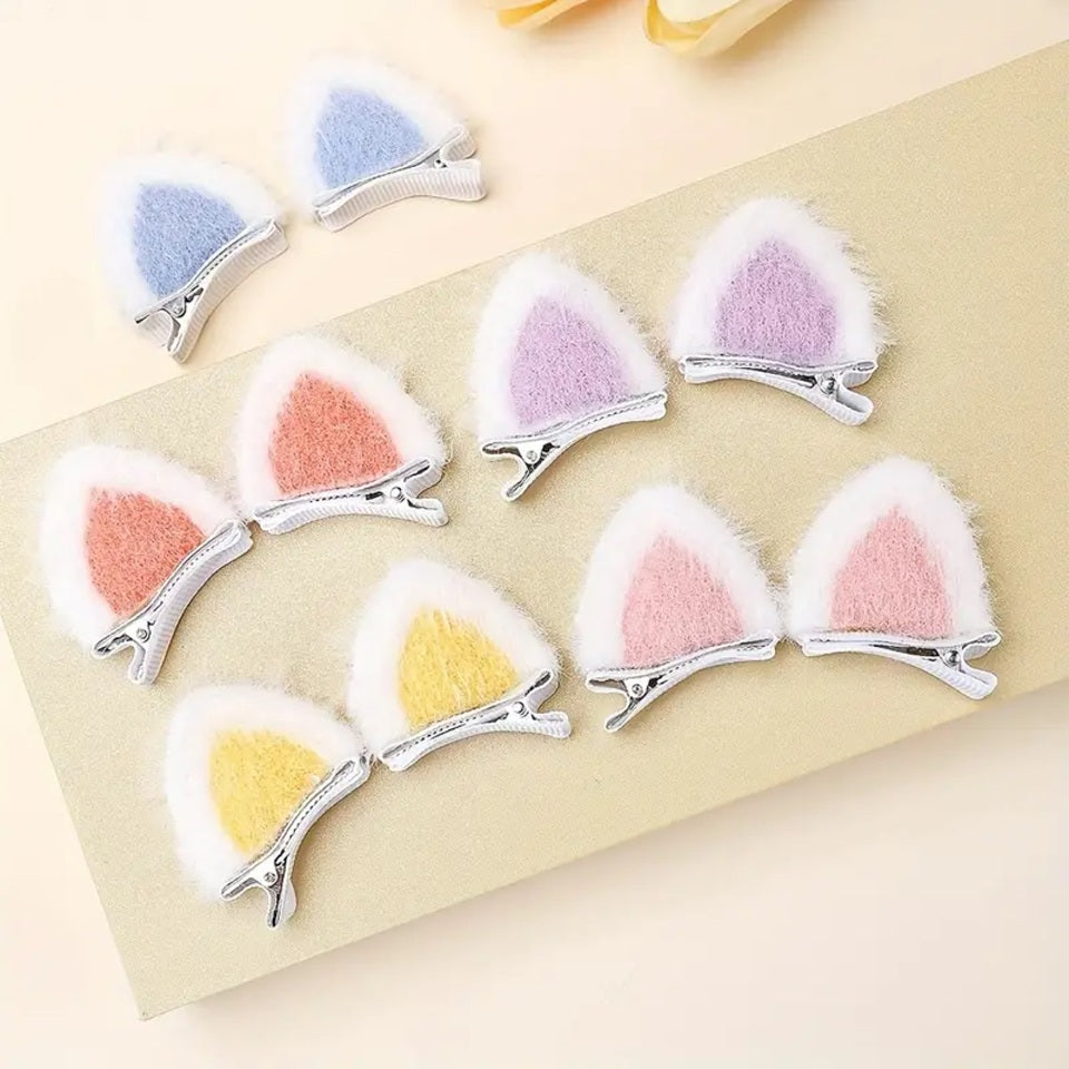 Barrette de Chat Colorée pour Cheveux