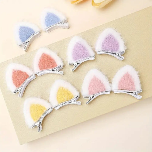 Barrette de Chat Colorée pour Cheveux