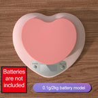 Balance de cuisine numérique rose en forme de cœur - Câlin Kawaii