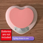 Balance de cuisine numérique rose en forme de cœur - Câlin Kawaii