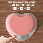 Balance de Cuisine Digitale Rose Pâle Ovale