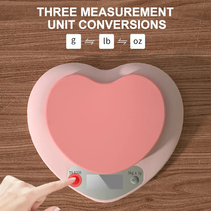 Balance de Cuisine Digitale Rose Pâle Ovale