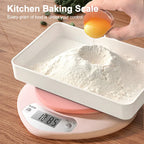 Balance de Cuisine Digitale Rose Pâle Ovale