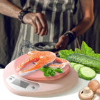 Balance de Cuisine Digitale Rose Pâle Ovale