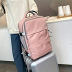 Sac à Dos Rose Pâle et Gris Fonctionnel