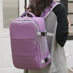 Sac à Dos Rose Pâle et Gris Fonctionnel
