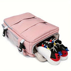 Sac à Dos Rose Pâle et Gris Fonctionnel