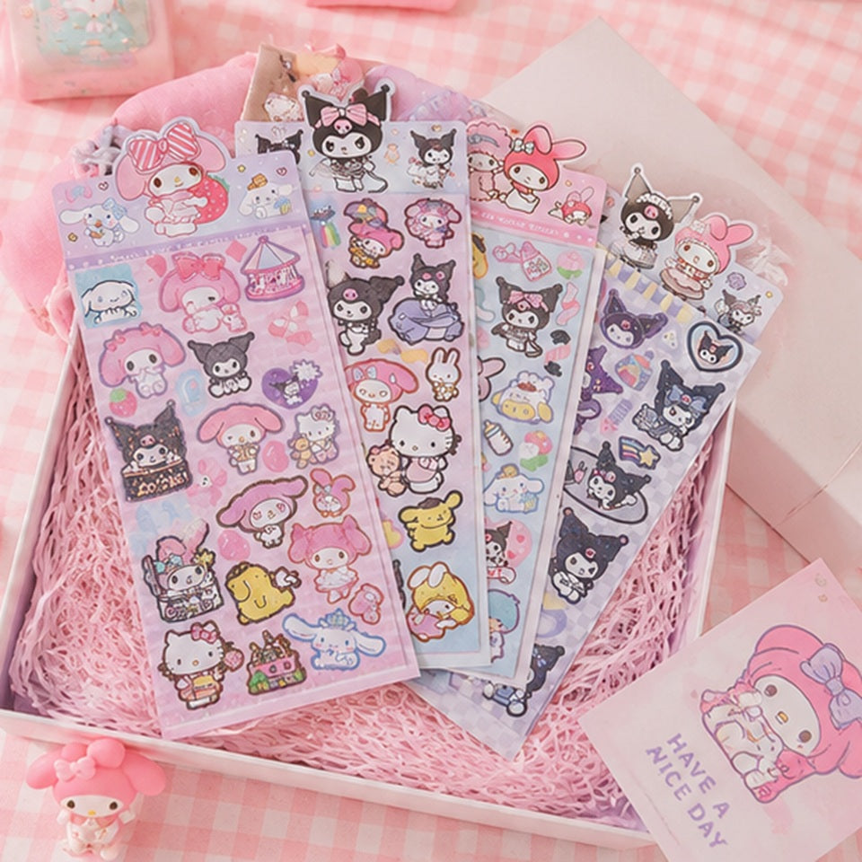 Planche de Stickers Sanrio Colorés