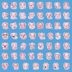 Lot de 2 Planches Stickers Axolotl