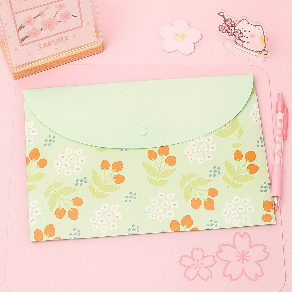 Pochette en Plastique à Motif Floral