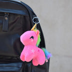 Porte-Clés Peluche Licorne Pastel et Arc-en-Ciel