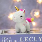 Porte-Clés Peluche Licorne Pastel et Arc-en-Ciel