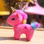 Porte-Clés Peluche Licorne Pastel et Arc-en-Ciel