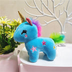 Porte-Clés Peluche Licorne Pastel et Arc-en-Ciel