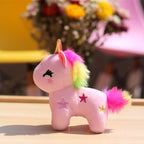 Porte-Clés Peluche Licorne Pastel et Arc-en-Ciel